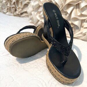 WILD DIVA Espadrille Wedges
